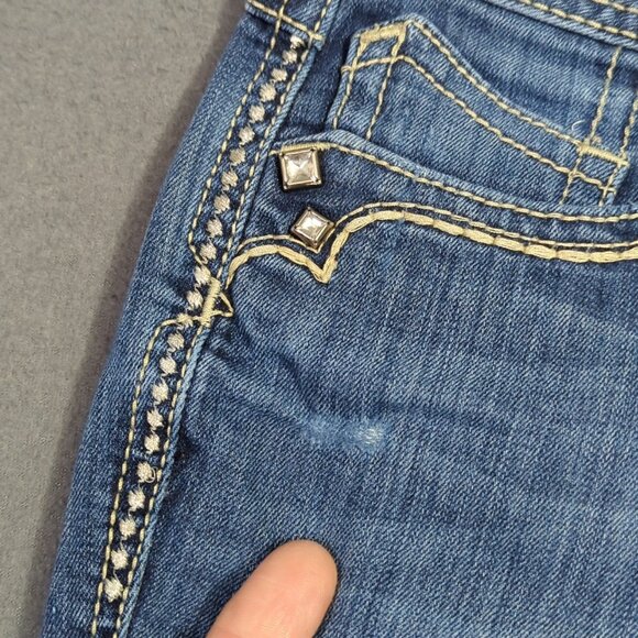 Ariat Jeans Women's 32L Blue Ruby Boot Cut Western Denim Cowgirl Rodeo Hemmed - Picture 8 of 16